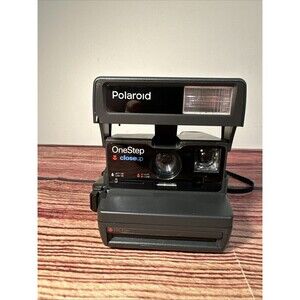 Vintage Polaroid One Step Close Up Instant Film Camera With Strap - Tested